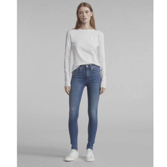 RAG  Bone High Rise Skinny Jeans Size 31 - Picture 15 of 15